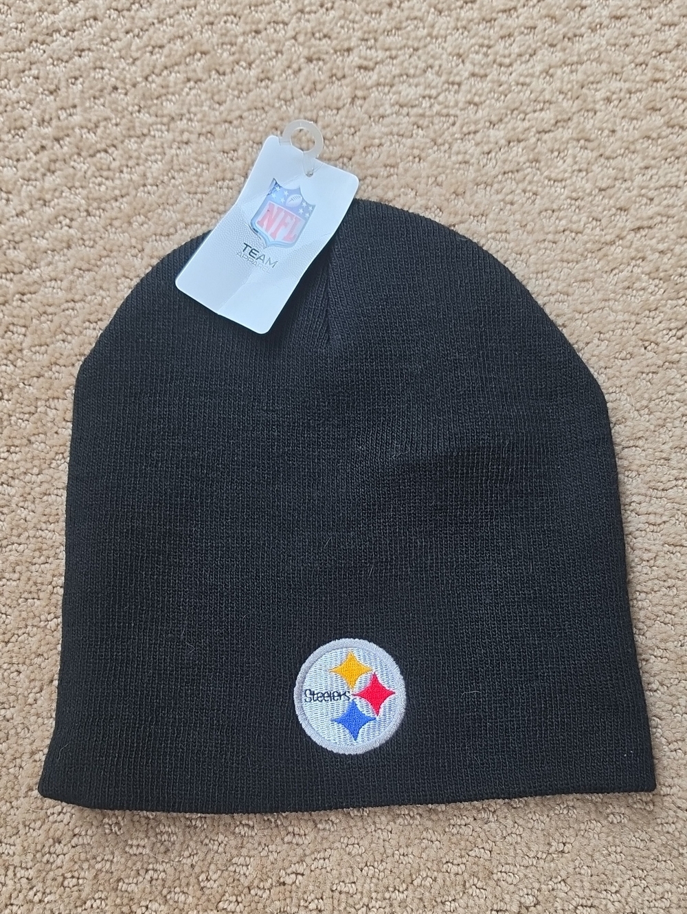 NFL Pittsburgh Steelers Team Black Beanie Hat